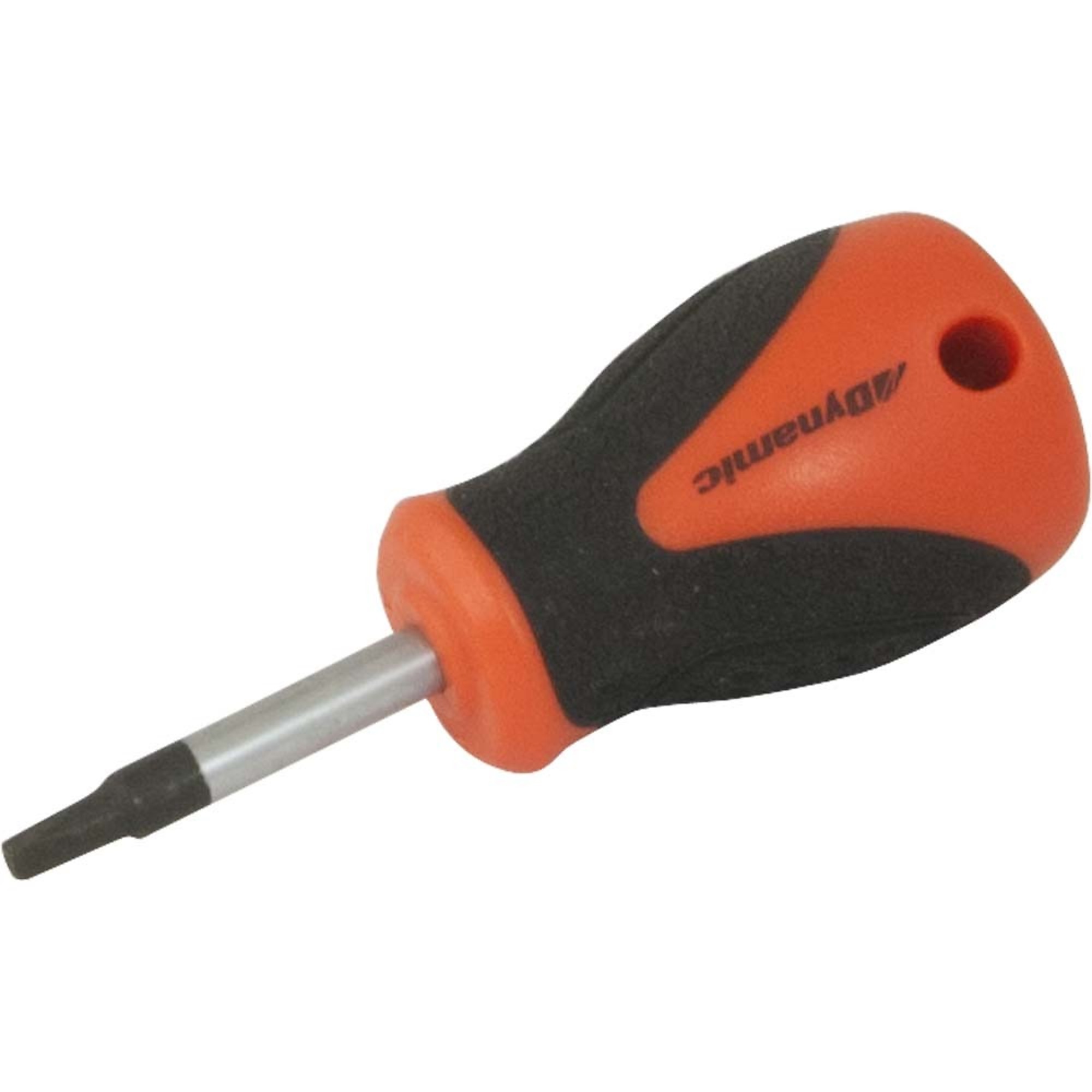 Dynamic Tools #2 Square Recess Stubby Screwdriver, Comfort Grip Handle